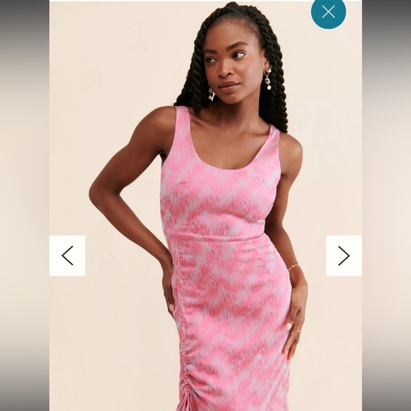 ANTHROPOLOGIE | Amira Haroon Ruffled Hem Midi Dress - Picture 6 of 6